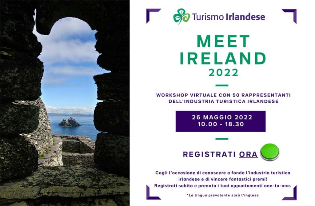 Tourism Ireland in Italy hosts virtual 'Meet Ireland 2022' event