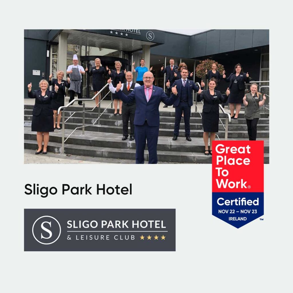 Delight for Sligo Park Hotel with prestigious ‘Great Place to Work’ certification
