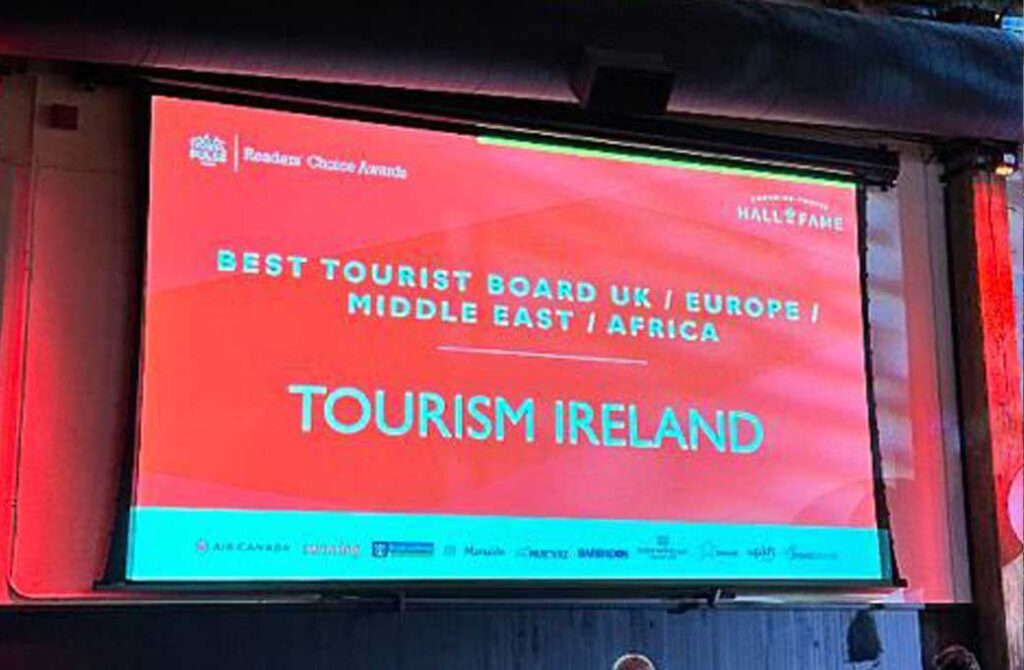 Tourism Ireland wins ‘Best Tourist Board’ award in Canada