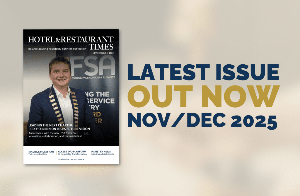 Cover of Hotel & Restaurant Times Nov/Dec 2025 issue featuring Ricky O’Brien, Chair of IFSA